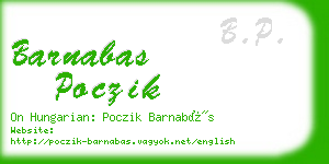 barnabas poczik business card